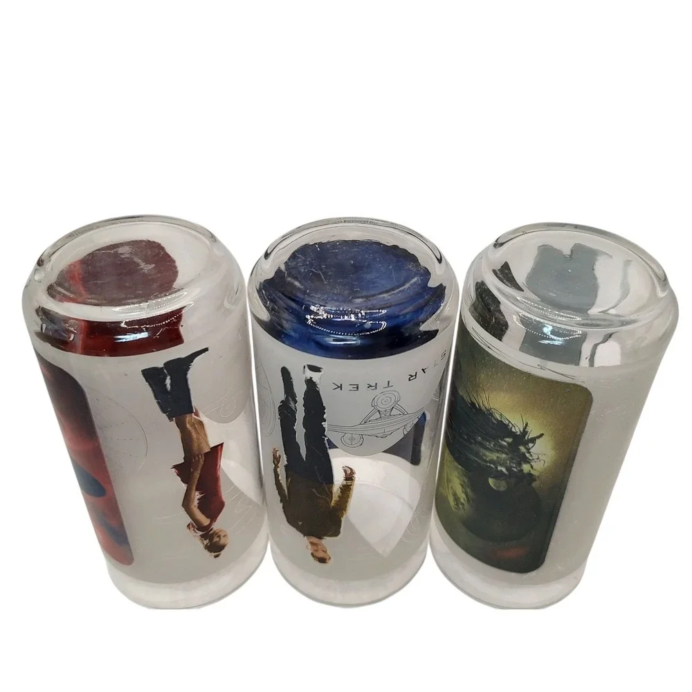Star Trek Glasses Cups Collectors Set Burger‎ King Exclusive 2009 Three Set SEE
